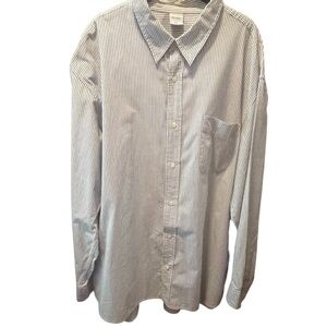 Old Navy mens long sleeve pinstriped button down shirt, size XXL‎
